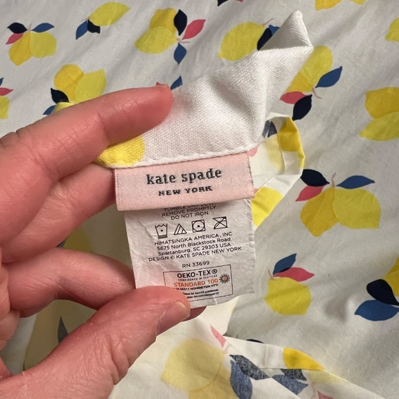 Kate Spade New York Shower Curtain | in Lemon Zest Pattern 72x72" - Picture 3 of 4